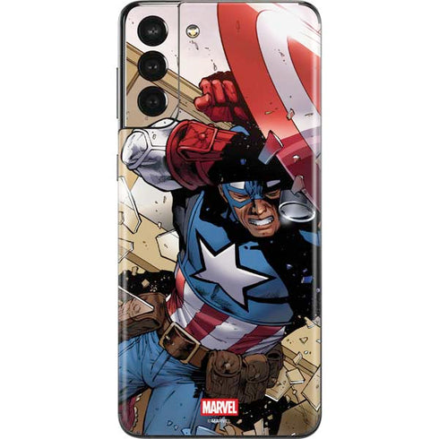 Marvel Captain America Epic Shield Break Galaxy S21 Plus 5G Skin